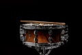 snare on a black background, musical instrument Royalty Free Stock Photo