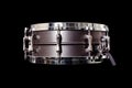 Snare on a black background, musical instrument, musical concept. Royalty Free Stock Photo