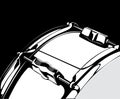 Snare drum black-white version Royalty Free Stock Photo