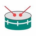 Snare Drum icon vector image. Royalty Free Stock Photo