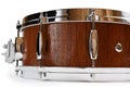 Snare drum made with merbau wood isolated Royalty Free Stock Photo