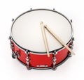 Snare drum set isolated on white background. 3D illustration