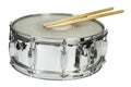 Snare drum and sticks isolated