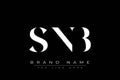 SNB abstract letter logo design Royalty Free Stock Photo