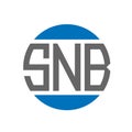 SNB letter logo design on white background. SNB creative initials circle logo concept. SNB letter design Royalty Free Stock Photo