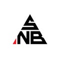 SNB triangle letter logo design with triangle shape. SNB triangle logo design monogram. SNB triangle vector logo template with red Royalty Free Stock Photo