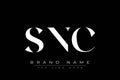 SNC abstract letter logo design Royalty Free Stock Photo