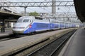 SNCF train pulling in to Gare de Lyon Part-Dieu