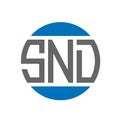 SND letter logo design on white background. SND creative initials circle logo concept. SND letter design Royalty Free Stock Photo