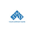 SND letter logo design on WHITE background. SND creative initials letter logo concept. Royalty Free Stock Photo