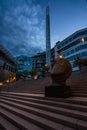 Sneak Peak lookout tower at night in Oslo, Norway