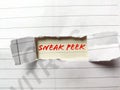 Sneak Peek message written under torn paper Royalty Free Stock Photo