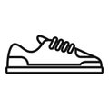 Sneaker footwear icon outline vector. Run design