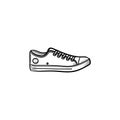Sneaker hand drawn outline doodle icon. Royalty Free Stock Photo