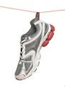 Sneaker on line Royalty Free Stock Photo