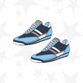 Sneaker for man or woman. trainer, running, casual, gym shoes. Sports accessory. - Vector