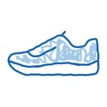 Sneaker Shoe doodle icon hand drawn illustration Royalty Free Stock Photo