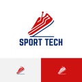 Sneaker Shoes Sport Circuit Technology Modern Logo