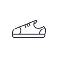 Sneaker shoes vector line icon, sign, illustration on background, editable strokes