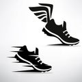 Sneaker stylized symbol set