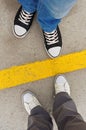 Sneakers from above. Royalty Free Stock Photo