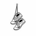 Sneakers hanging icon