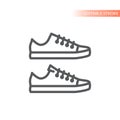 Sneakers line vector icon Royalty Free Stock Photo