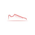 Sneakers logo design. Vector illustration on white background.