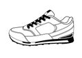 Sneakers logo in vector.