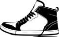 Sneakers - minimalist and simple silhouette - vector illustration Royalty Free Stock Photo