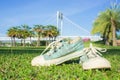 The Sneakers in the park, people often worn in comfort.