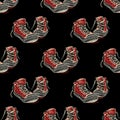 Sneakers seamless pattern,