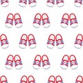 Sneakers seamless pattern.