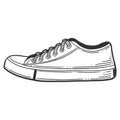 Sneakers shoes. Vector concept in doodle and sketch style