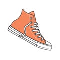 Sneakers shoes vector illustration with color Royalty Free Stock Photo