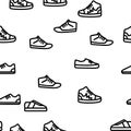 Sneakers Vector Seamless Pattern Royalty Free Stock Photo