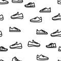 Sneakers Vector Seamless Pattern Royalty Free Stock Photo