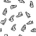 Sneakers Vector Seamless Pattern Royalty Free Stock Photo