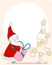 Sneaky santa. greeting card