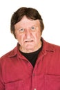 Sneering Man in Red Royalty Free Stock Photo