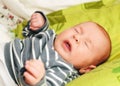 Sneezing newborn baby Royalty Free Stock Photo