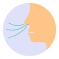 Sneezing. Symptom of influenza, allergies, bronchitis, pneumonia. Coronavirus. Icons sneezing. Infographics. Vector