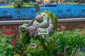 Sneezy topiary in Disney World\'s Showcase at the Flower and Garden Festival Royalty Free Stock Photo