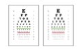 Snellen chart eye test sharp and unsharp Royalty Free Stock Photo