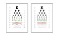 Snellen chart eye test sharp and unsharp