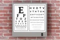 Snellen Eye Chart Test Light Box . 3d Rendering