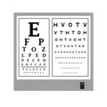 Snellen Eye Chart Test Light Box . 3d Rendering