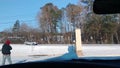 Amateur video 2018 Historic snow and ice in Snellville Georgia traffic moving slow