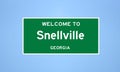 Snellville, Georgia city limit sign. Town sign from the USA.