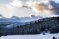 Snezka, the highest mountain in the Czech Republic, Krkonose Mountains, snowy winter day